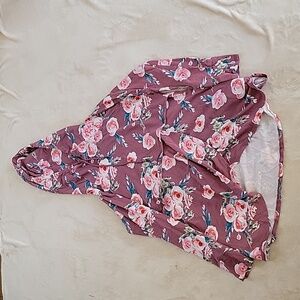 Latched Mama Floral Hoodie Top - Purple and Pink